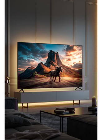 ام تى سى شاشة 65 بوصة ماجيك نظام تشغيل WebOS دقة UHD مع ريموت موديل MT65UH435BWOS