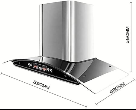 AG electric - شفاط زجاجي 90سم قوة شفط 850 - AG B09KH9XMVX