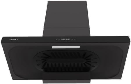 شفاط بومبي POMPE - ايطالي  - حرف تي 90 سم - قوة شفط 1400 - ماطور انفيرتر - نظام تحكم باللمس - مزود فلتر حديد لون أسود - صفاية زيت حديد - 220/240 فولت - التردد : 50/60 هرتز - القدرة : 252 وات - PHT90B