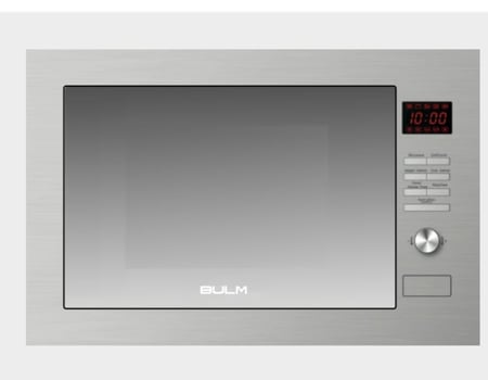 بولم BULM - ميكرويف 34 لتر - 10 برامج للطهي - واجهة ستانلس ستيل زجاج عاكس - 3 في 1 ( ميكرويف , شواية ) تحكم رقمي شاشة LED - مؤقت طهي لمدة 95 دقيقة - قفل أمان للأطفال - تكنولوجيا ايطالية  - INTENSO 34