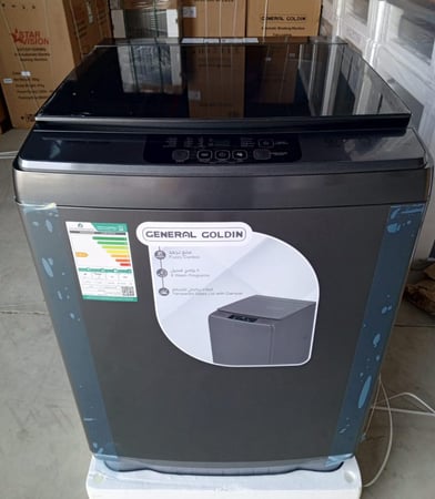 جنرال جولدن - غسالة 18 كيلو اتوماتيك علوي ستيل ماطور جربوكس قوي وعملي موديل - GNGTP18K