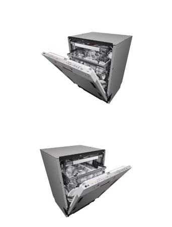 ال جي LG - غسالة صحون تلبيس بلت ان - 14 مكان - فضي بلاتيني - رف ذكي - لغة عربية فقط - واي فاي - تقنية ™TrueSteam - تقنية QuadWash™ - نقنية EasyRack™ Plus - تقنية Steam™ - DBC439TSL