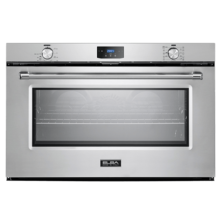 إلبا الايطالية فرن كهربائي بلت-إن 90 - 11 وظائف 141 لتر - 4 مصابيح هالوجين أغلاق الباب بشكل هايدروليك - مروحتين داخلية لتوزيع الحرارة ، مروحة تبريد - القدرة الكهربائية 3250 (واط) - AS ELIO E93 MF