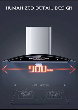 AG electric - شفاط زجاجي 90سم قوة شفط 850 - AG B09KH9XMVX