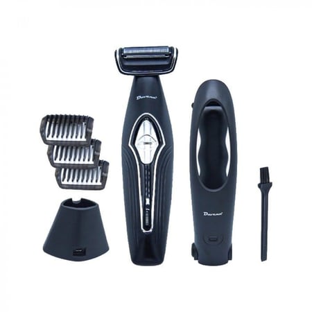 ماكينة دافينا حلاقة للجسم ضد الماء مع 4 ملحقات - اسود فضي DV-650