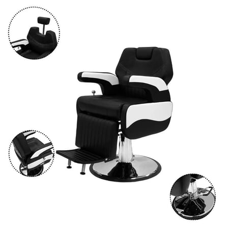 كرسي حلاقة رجالي أسود و أبيض 2689