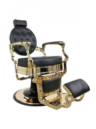 كرسي رجالي اليغانت بريميوم اسود مع حديد ذهبي