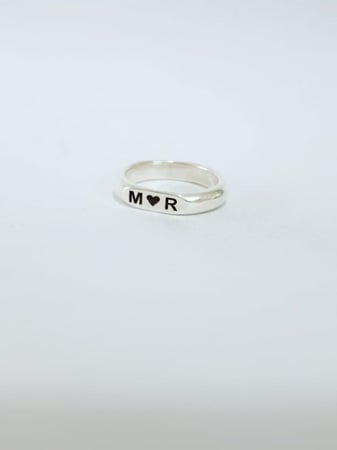 خاتم فضة بنقش التاريخ حسب الطلب