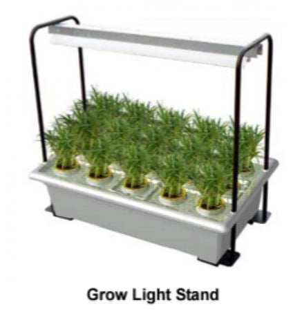 نظام زراعة مائية هوائي مع اضاءة زراعية