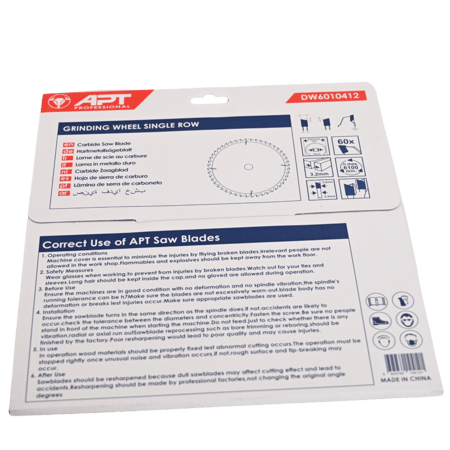 صحن قص خشب APT DW6010412  250 MM Z60