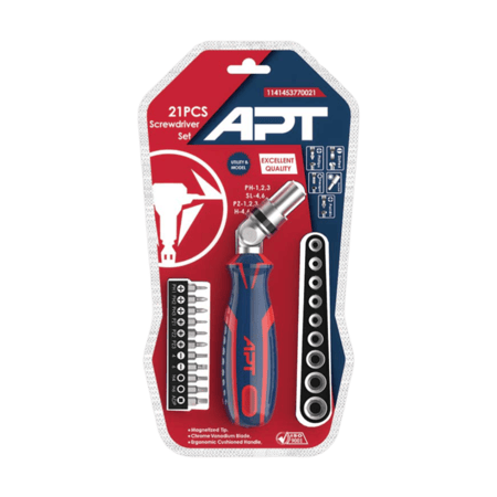 مفك رأس متحرك 21 قطعه  APT AH145477-21