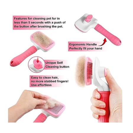 مشط يزيل الشعر المتساقط والعقد للقطط والكلاب