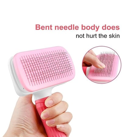 إبر منحنية آمنة لمشط ازالة الشعر للقطط والكلاب