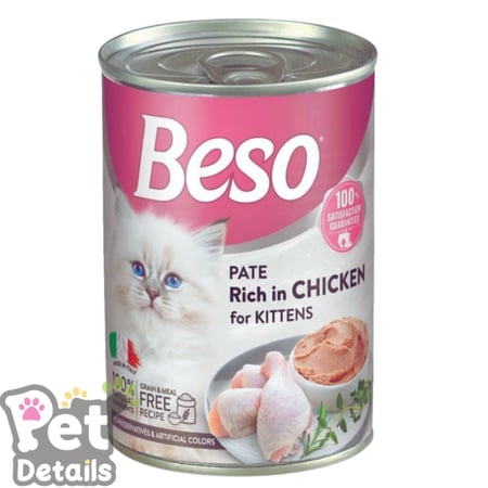 معلبات بيسو باتيه دجاج للقطط البالغة 400 جم – متجر تفاصيل الأليف