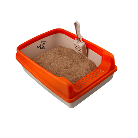 صندوق فضلات للقطط مع مجرفة رمل بلون أحمر – متجر تفاصيل الأليف