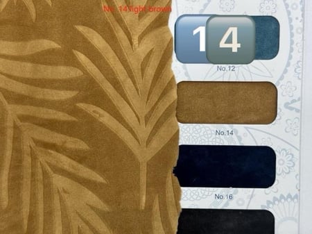 غطاء كنب 3 مقاعد ( ثلاثي ) قطيفة محفور مقاوم للماء - بيج ذهبي