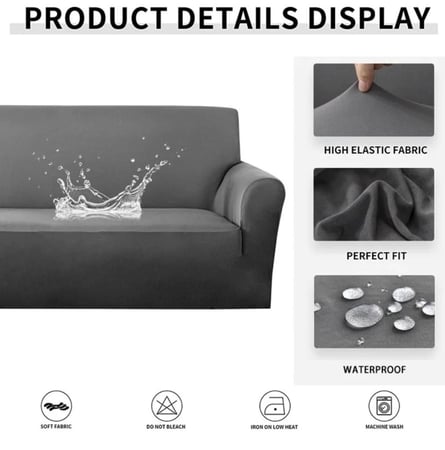 غطاء كنب 2 مقاعد ( ثنائي ) قطيفة محفور مقاوم للماء - بني