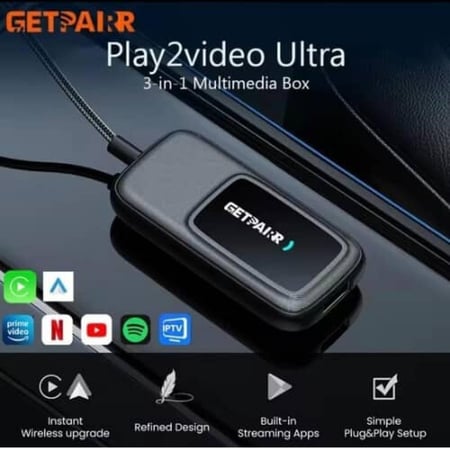 محول يوتيوب للسيارة GETPAIRR Play2video Ultra | أرخص قطعة لتشغيل YouTube و Netflix