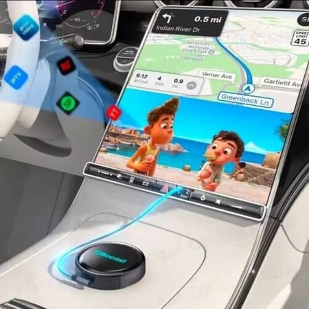 Ottocast P3 Pro AI Box: صندوق سيارة ذكي (Android 13) | Wireless CarPlay & Android Auto | مخرج HDMI مزدوج | Snapdragon 6225