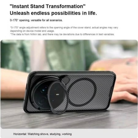 كفر Nillkin CamShield Prop لهاتف هونر ماجيك 8 برو Honor Magic 8 Pro - مع حماية كاملة للكاميرا ودعم مغناطيسي