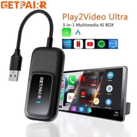 محول يوتيوب للسيارة GETPAIRR Play2video Ultra | أرخص قطعة لتشغيل YouTube و Netflix