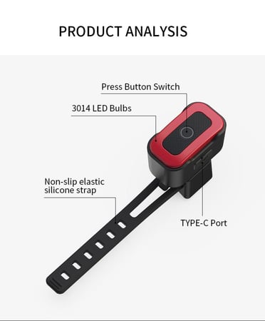 ضوء نور خلفي للدراجة الهوائية بخصائص مميزة