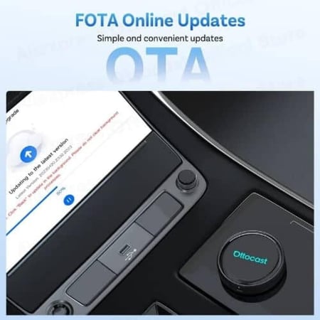 Ottocast P3 Pro AI Box: صندوق سيارة ذكي (Android 13) | Wireless CarPlay & Android Auto | مخرج HDMI مزدوج | Snapdragon 6225