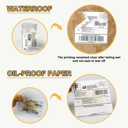 أوراق طباعة ملصقات و بوليصات حرارية عدد 100 ورقة، مثالية لبوليصات الشحن وغيرها مقاس 6x4 بوصة