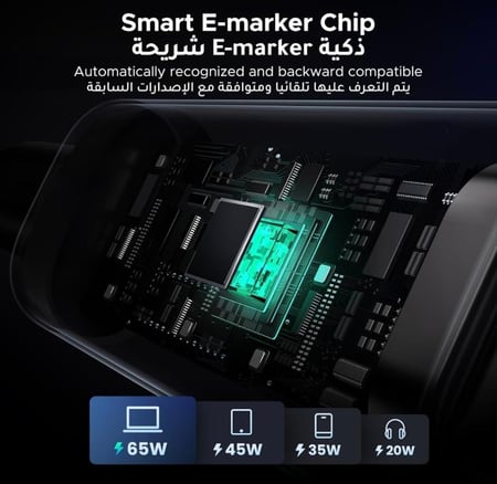 الأصلي كيبل شحن فائق للابتوب والجوال 100 واط من UGREEN أحدث إصدار