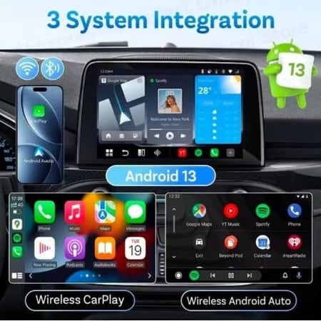 Ottocast P3 Pro AI Box: صندوق سيارة ذكي (Android 13) | Wireless CarPlay & Android Auto | مخرج HDMI مزدوج | Snapdragon 6225