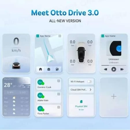 Ottocast P3 Pro AI Box: صندوق سيارة ذكي (Android 13) | Wireless CarPlay & Android Auto | مخرج HDMI مزدوج | Snapdragon 6225