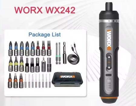 طقم مفك كهربائي براغي من براند Youpin Worx قوي عملي مميز أصلي يحتاجه كل منزل مع حقيبة حفظ مخصصة