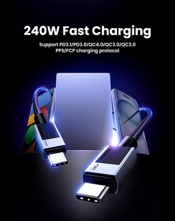 الأصلي كيبل 240 واط من UGREEN كيبل شحن فائق للابتوب والجوال