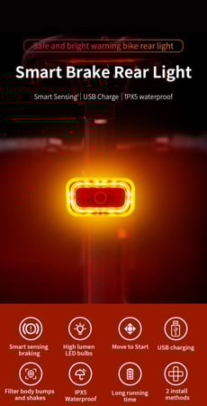 ضوء نور خلفي للدراجة الهوائية بخصائص مميزة