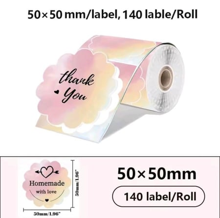 أوراق طباعة ملصقات حرارية صغيرة مميزة ورق نماذج وأشكال متعددة