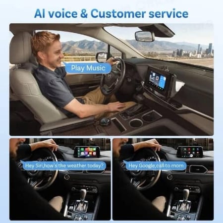 Ottocast P3 Pro AI Box: صندوق سيارة ذكي (Android 13) | Wireless CarPlay & Android Auto | مخرج HDMI مزدوج | Snapdragon 6225