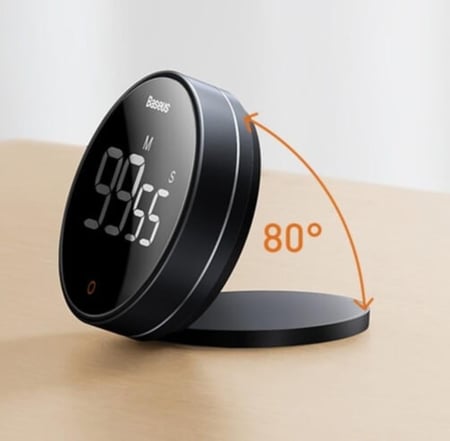 تايمر منبه مؤقت دوار مغناطيسي عد تنازلي لإدارة الوقت وتعليم الانضباط من Baseus للمعلم الطبخ دراسة تمارين