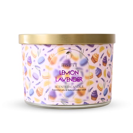 شمعة معطرة ليمون و لافندر 320 جرام
