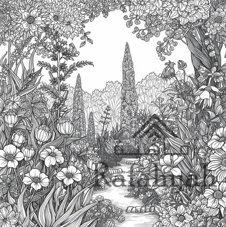 حدائق ناعمة – دفتر تلوين للكبار (24 صفحة)