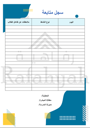 مبادرة خمس دقائق تركيز + الملف الشامل لـ 100 نشاط متقدم