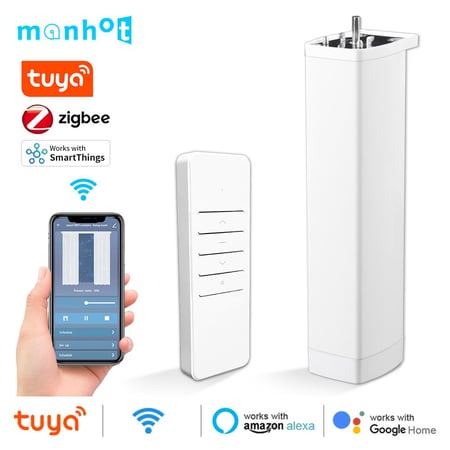 Tuya WiFi/زيجبي الكهربائية الذكية الستار المحركات ذكي مصراع المحرك مع RF البعيد اليكسا صدى جوجل مساعد 225 مللي متر