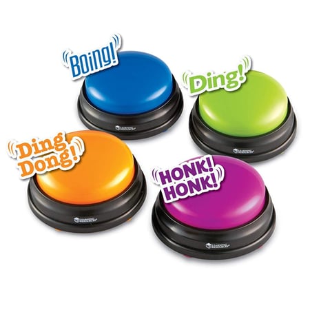 أربع صافرات ملونة للمسابقات