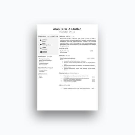 قالب سيرة ذاتية 2