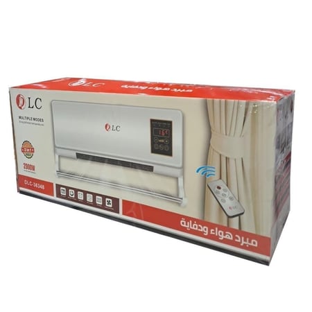 مكيف هواء مع دفاية جداري بقوة 2000 واط 2 في 1 مع ريموت تحكم بدون فريون DLC-36348