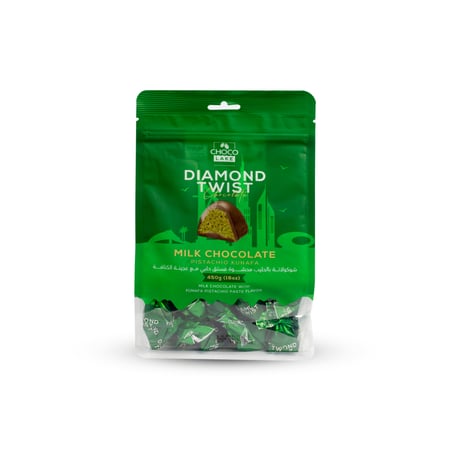 قطع شوكلت بلجيكي بحشوة كنافة البستاشيو الساحرة