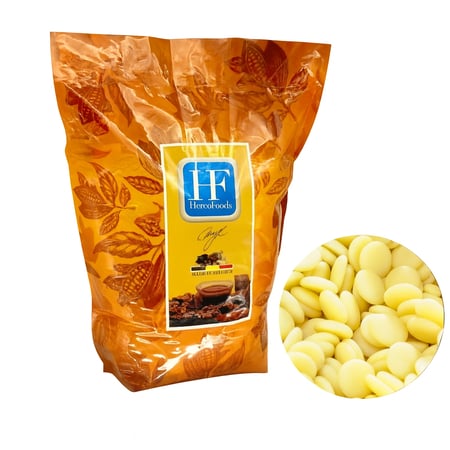 حبيبات شوكولاتة بيضاء بلجيكية | هيركو Herco