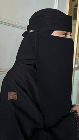 بكج النقاب الطويل 23  (نقاب  طويل + طرحة بندانة)