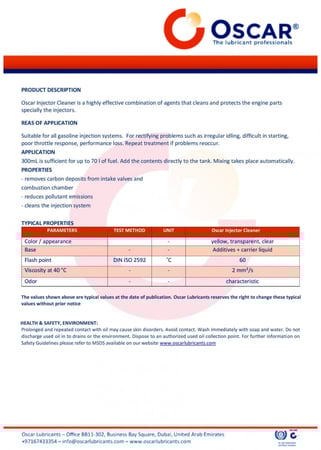 أوسكار - منظف بخاخات بنزين 300 مل