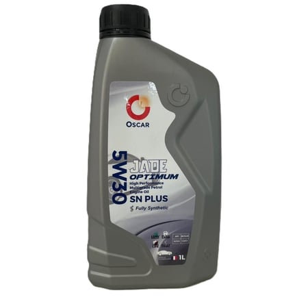 زيت محرك ديزل و بنزين تخليقي بالكامل للسيارات الحديثة يدعم دبة البيئة من اوسكار Oscar Jade Optimum SAE 5W30 ACEA C2/C3, DPF API SN+ 1L
