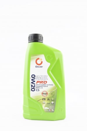 زيت محرك ديزل و بنزين و هايبرد تخليقي بالكامل متطور باو للسيارات الحديثة يدعم دبة البيئة من اوسكارOscar Jade Pro SAE 0W20 ACEA C5, DPF PAO API SP 1L